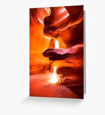 Sunbeam in Antelope Slot Canyon Greeting Card