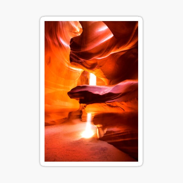 Sunbeam in Antelope Slot Canyon Sticker