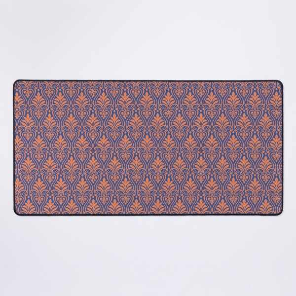 Item preview, Art Deco Pattern 01 - Orange on Prussian Blue designed and sold by elektronen.