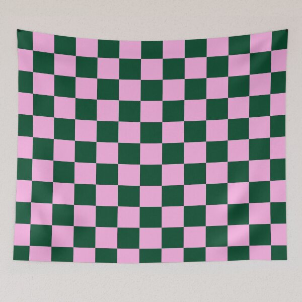 Item preview, Pink and Green Checkerboard Grid designed and sold by OneThreeSix.