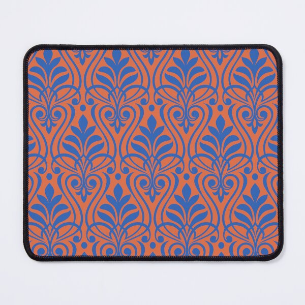Item preview, Art Deco Pattern 01 - Prussian Blue on Orange designed and sold by elektronen.
