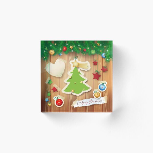 Item preview, Merry Christmas with tree and fir, paper art designed and sold by LuisaVenturoli.