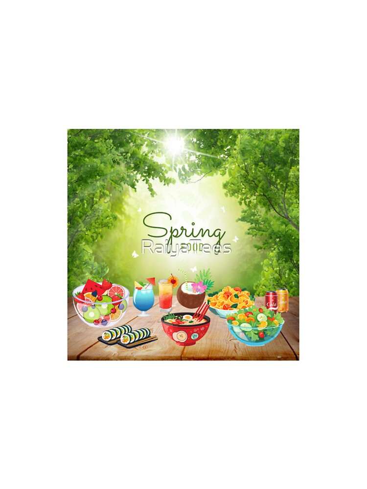 Thumbnail 4 of 4, iPhone Case, Fresh Spring Food Design with Nature Background designed and sold by RaiyaTees.