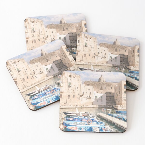 Item preview, Puglia, Italy | Photography of picturesque port of Monopoli fishing village with crystal blue waters designed and sold by Julie Travel Photography.