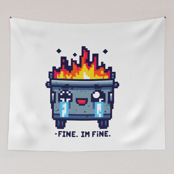 Item preview, Dumpster Fire, This Is Fine- I'm Fine designed and sold by SomniferumWars.