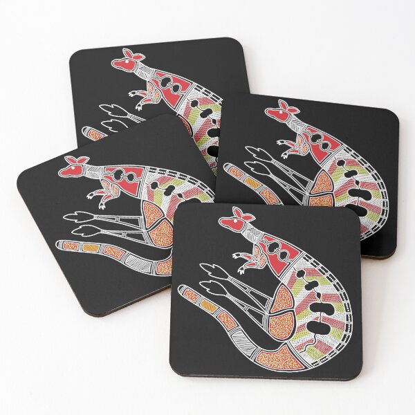 Item preview, Authentic Aboriginal Art - The Kangaroo 2 (mirror image) designed and sold by HogarthArts.