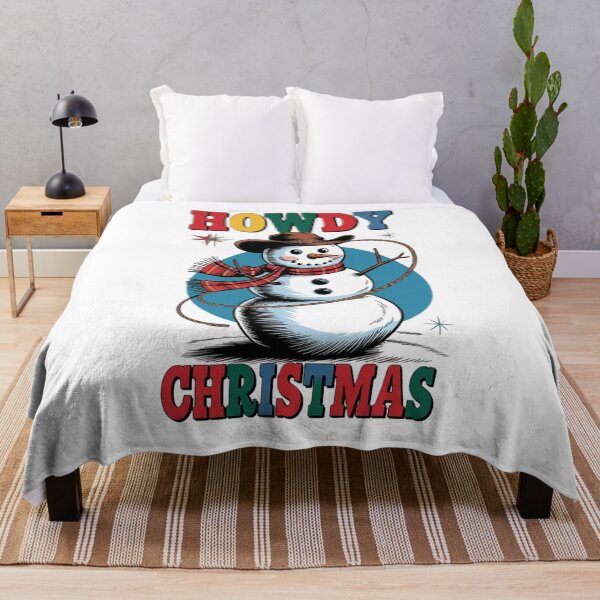 Item preview, Howdy Christmas Western Cowboy Snowman Classic T-Shirt designed and sold by inkfluenceart.
