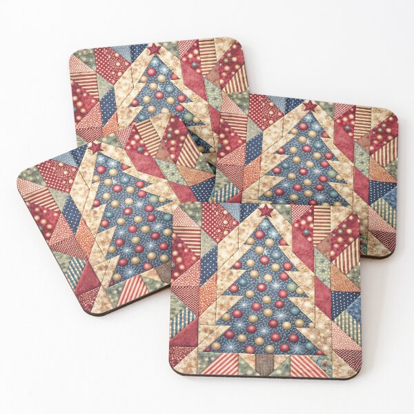Item preview, Patchwork Christmas Tree 7 designed and sold by UniqVibe.