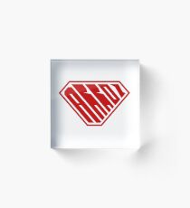 Arroz SuperEmpowered (Red) Acrylic Block