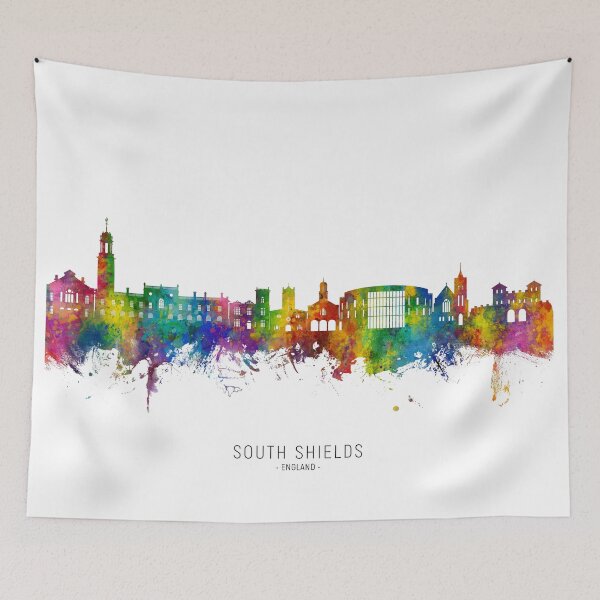 Item preview, South Shields England Skyline designed and sold by ArtPrints.