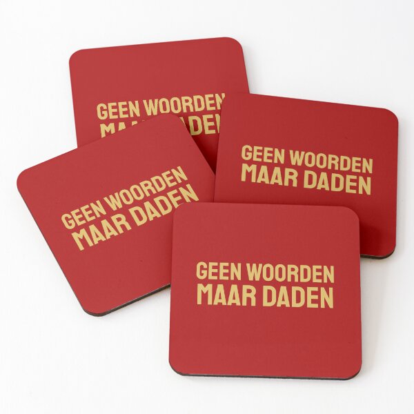 Item preview, Geen Woorden Maar Daden gold designed and sold by VRedBaller.