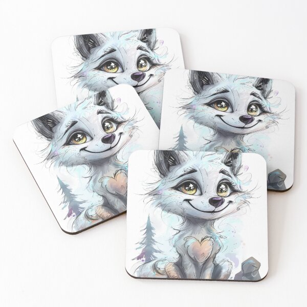 Item preview, Cartoon Wolf Illustration With Exaggerated Features And Playful Details designed and sold by estampavibe.