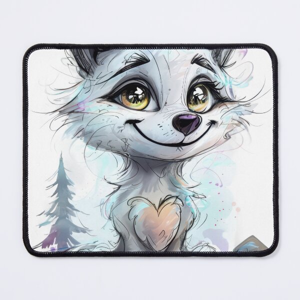 Item preview, Cartoon Wolf Illustration With Exaggerated Features And Playful Details designed and sold by estampavibe.