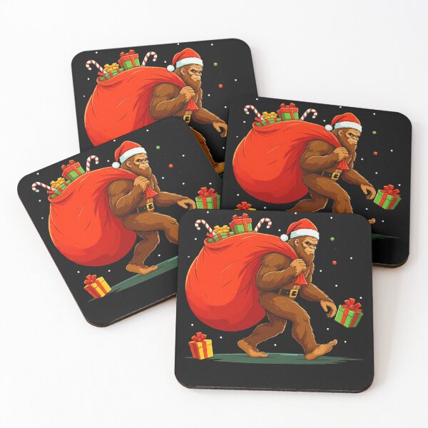 Item preview, Santa Bigfoot Delivering Christmas Gifts designed and sold by Belhbib Art ⭐⭐⭐⭐⭐.