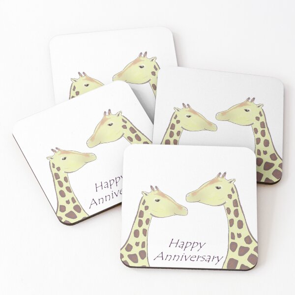 Item preview, Giraffe wedding anniversary couple designed and sold by thesummerhouse.
