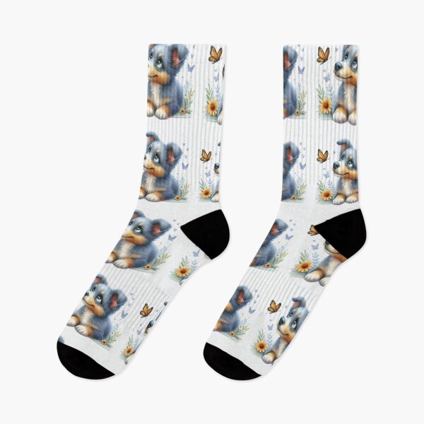 Item preview,   my scruffy blue pup with butterfly designed and sold by Zelda50.