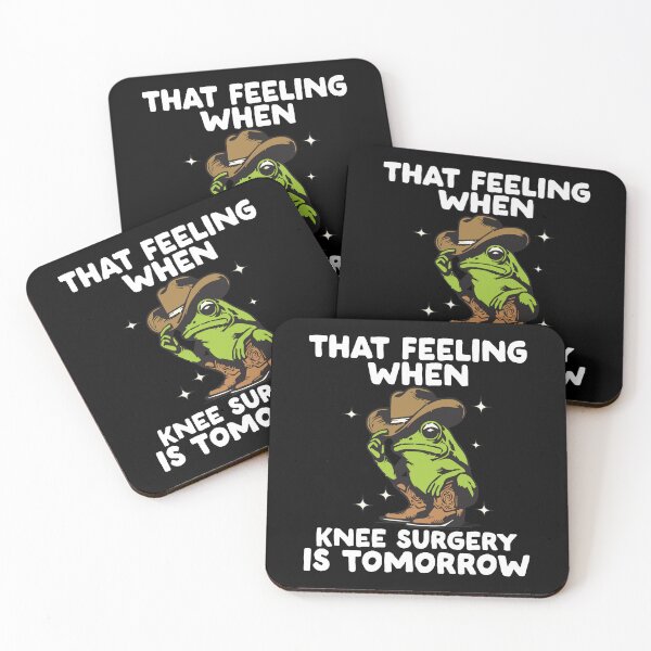 Item preview, That Feeling When Knee Surgery Is Tomorrow Funny Frog Meme designed and sold by teeshop87.