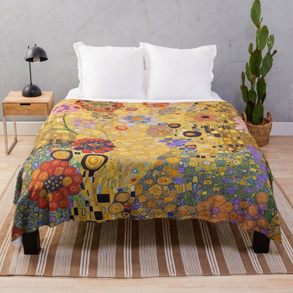 Item preview, Gustav Klimt Gold Flowers designed and sold by maniacfitness.
