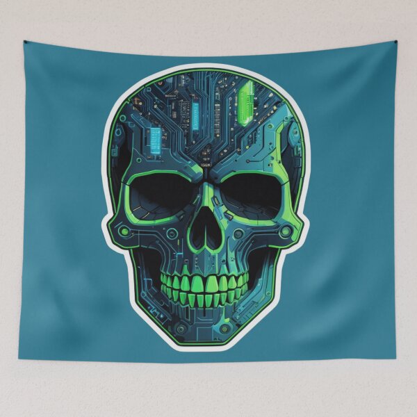 Item preview, Cyberpunk Tech skull  designed and sold by EDigitalStore.