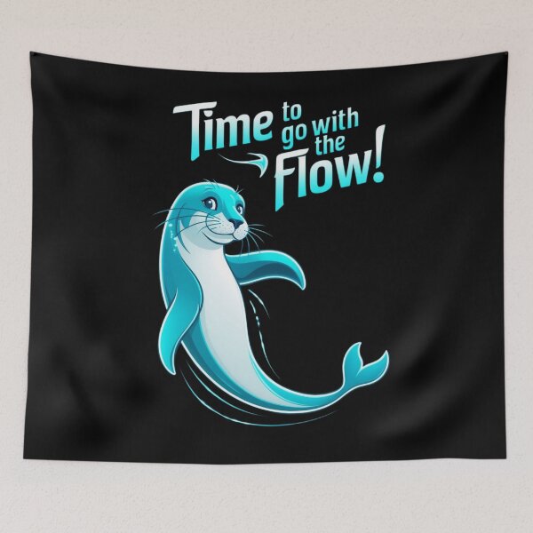 Item preview, "Time to Go with the Flow! – Sea Lion Spirit Animal Art by LaLi Designs" designed and sold by LaLi-Designs.