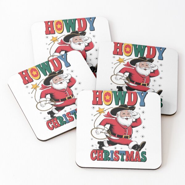 Item preview, Western Christmas Howdy Santa STICKER designed and sold by inkfluenceart.