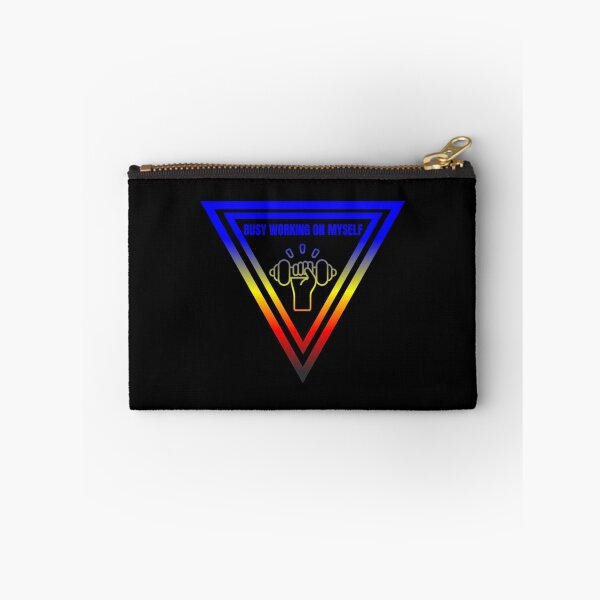 Item preview, Busy Working On Myself Slogan, Polyamory pride flag graphic, hand lifting weight, Motivational, Inspirational, Powerful, Selfcare, Pride,  designed and sold by PrideBeProud.