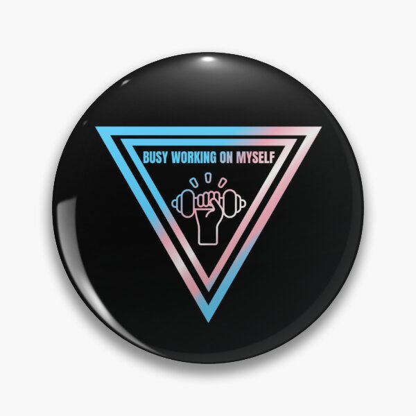 Item preview, Busy Working On Myself Slogan, Transexual pride flag graphic, hand lifting weight, Motivational, Inspirational, Powerful, Selfcare, Pride,  designed and sold by PrideBeProud.