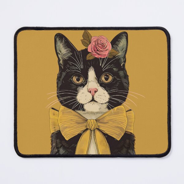 Item preview, Charming Cat with Bow | Elegant Pet Illustration   designed and sold by simonasarno.