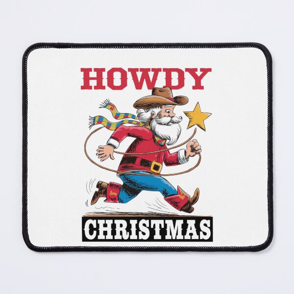 Item preview, Western Christmas Howdy Santa STICKER designed and sold by inkfluenceart.