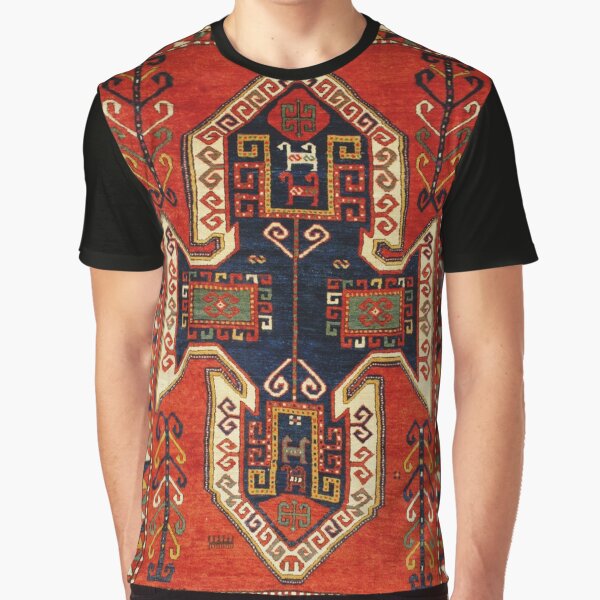 Kazak Antique Persian Rug Print Graphic T-Shirt