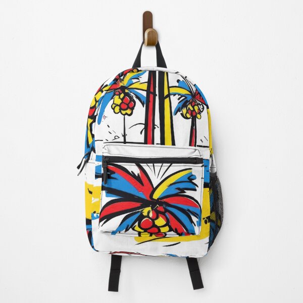 Item preview, Vibrant Pop Art Beach Scene With Bold Palm Trees designed and sold by estampavibe.