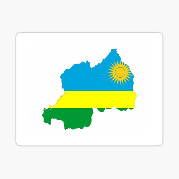 Rwanda Flag Map Sticker For Sale By Tony4urban Redbubble   St,small,507x507 Pad,600x600,f8f8f8.u2 