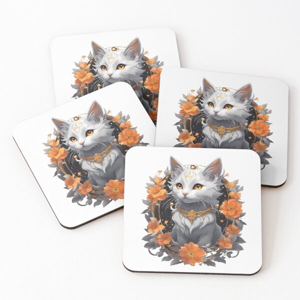 Item preview, Mystical Zodiac Cat – Celestial Kitten with Golden Accents designed and sold by MystiqSlav.