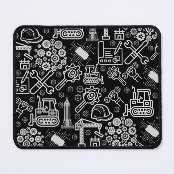 Item preview, black and grey Architectural Blueprint Engineer Pattern designed and sold by DesignYourWaystore.