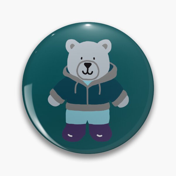 Item preview, Cute grey bear wearing a hoody designed and sold by Grey Heron Images.