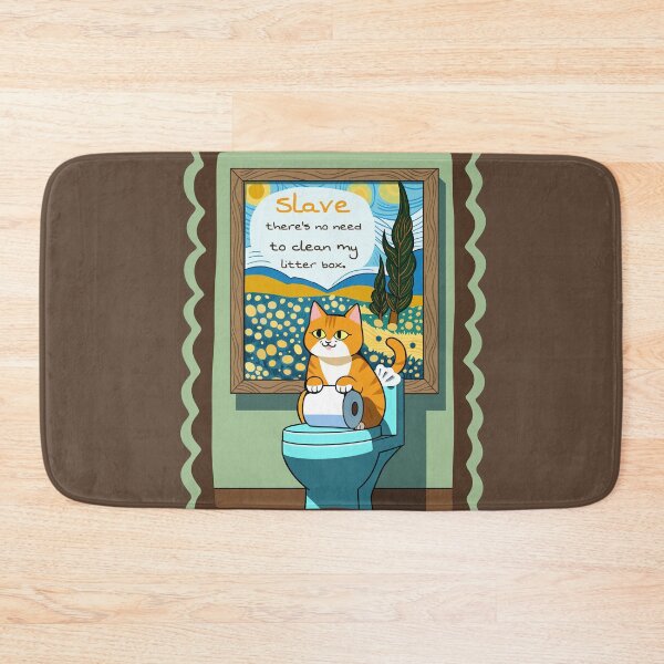 Item preview, Cat "Slave, there's no need to clean my litter box." designed and sold by arthardist.