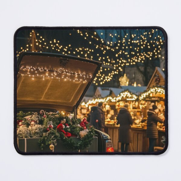 Item preview, Festive Santa Claus in a Classic Christmas Retro Car designed and sold by The Art of Kkatarynka.