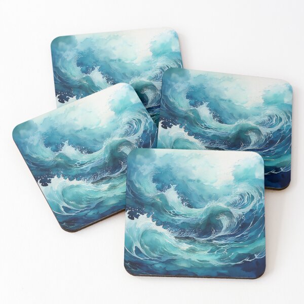 Item preview, blue stormy ocean designed and sold by Valentina-V.