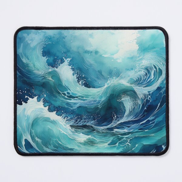 Item preview, blue stormy ocean designed and sold by Valentina-V.