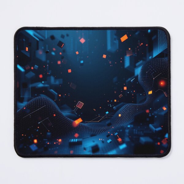 Item preview, High-Tech 3D Background with Digital Patterns and Reflective Surfaces designed and sold by AlwaysHome.