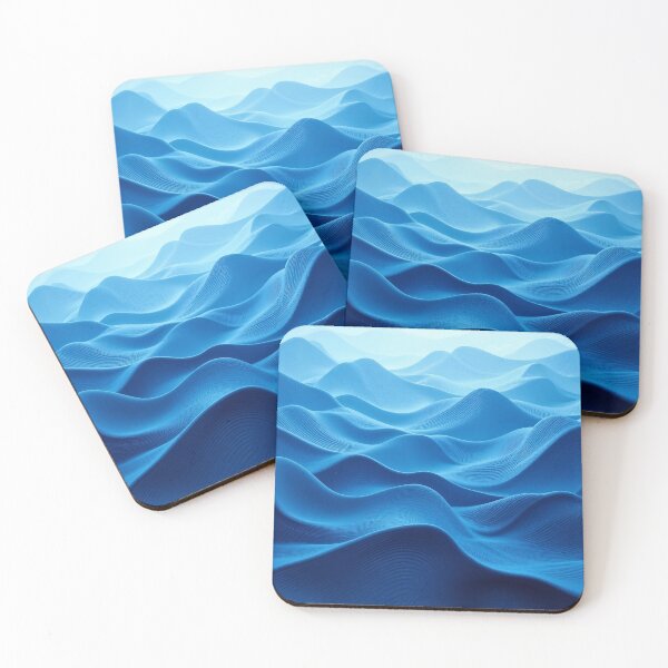 Item preview, Abstract 3D Background with Textured Waves and Cool Tones for Modern Art designed and sold by AlwaysHome.