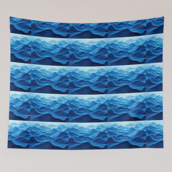 Item preview, Abstract 3D Background with Textured Waves and Cool Tones for Modern Art designed and sold by AlwaysHome.