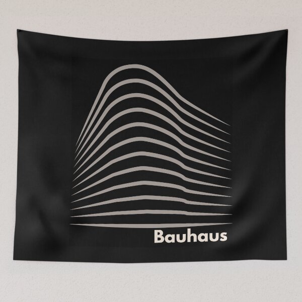 Item preview, Bauhaus Architecture Minimalist Modern Line Drawing Design designed and sold by EarthArtDesigns.