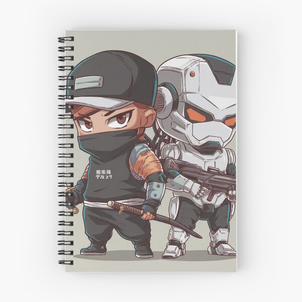 Aperçu de l'œuvre Duo Chibi Mecha et Ninja 2 créée et vendue par CustomTee-Lab.