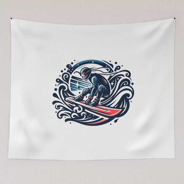 Item preview, surfing wave in ocean enjoying holidays designed and sold by vectorillus.