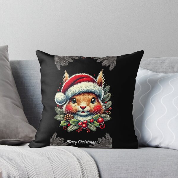 Item preview, Merry Christmas Squirrel Artwork designed and sold by LuminOrb.