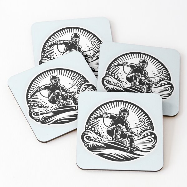 Item preview, surfing wave in ocean enjoying holidays designed and sold by vectorillus.