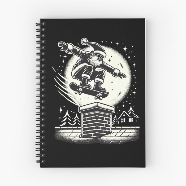 Item preview, Weihnachten Santa Skateboarding Night designed and sold by LuminOrb.