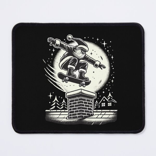 Item preview, Weihnachten Santa Skateboarding Night designed and sold by LuminOrb.