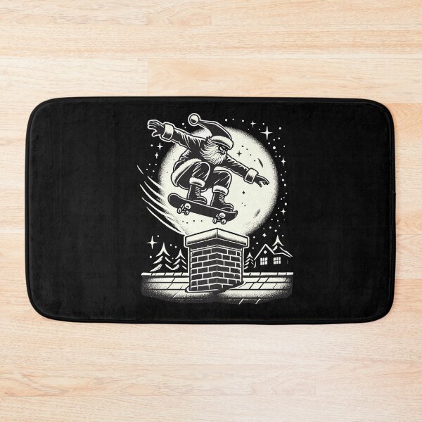 Item preview, Weihnachten Santa Skateboarding Night designed and sold by LuminOrb.